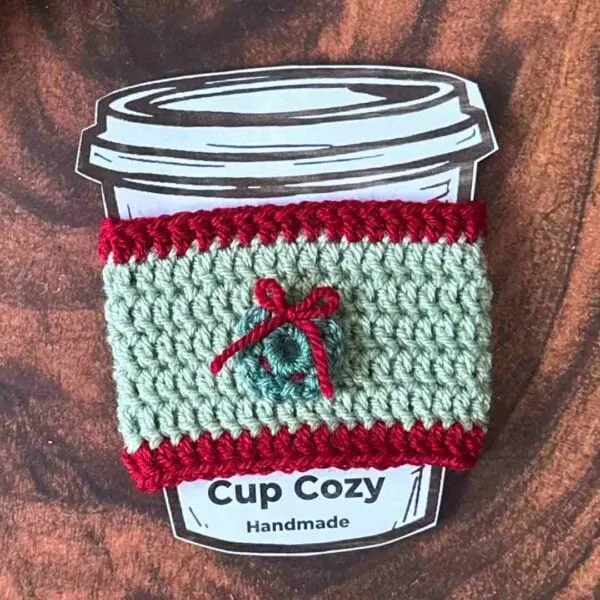 Easy Christmas Cup Cozy by Start Crochet - Copy - Copy