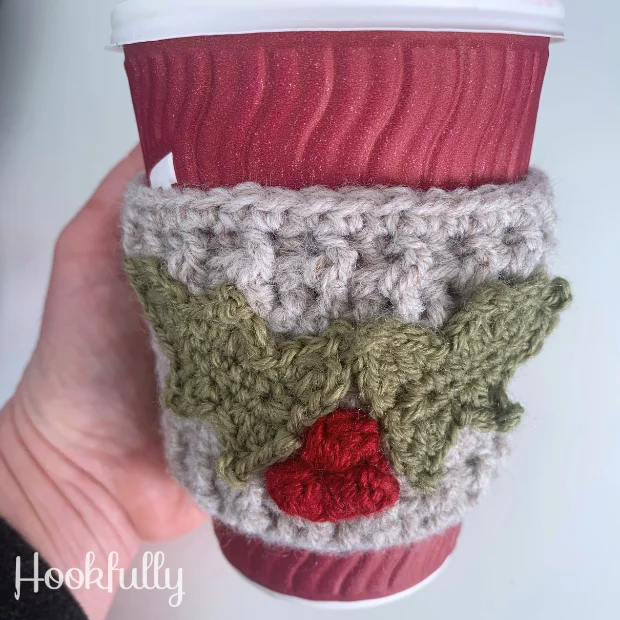 Free Christmas Coffee Cozy by Hookfully 1