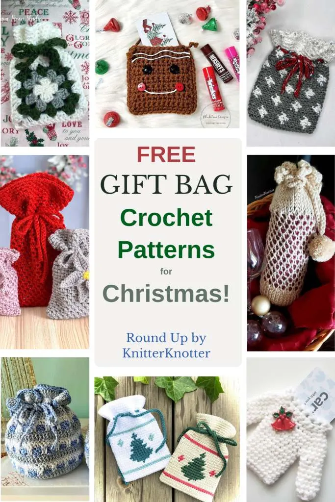 Free Christmas Crochet Gift Bags. Quick Patterns for Holiday Giving (4)