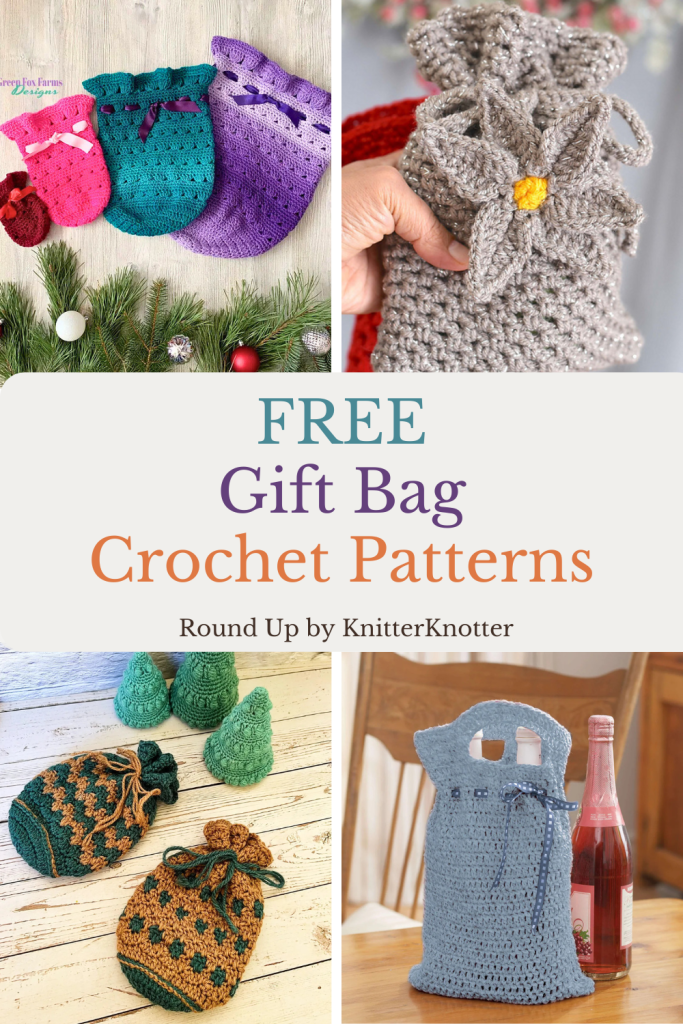 Free Christmas Crochet Gift Bags. Quick Patterns for Holiday Giving (5)