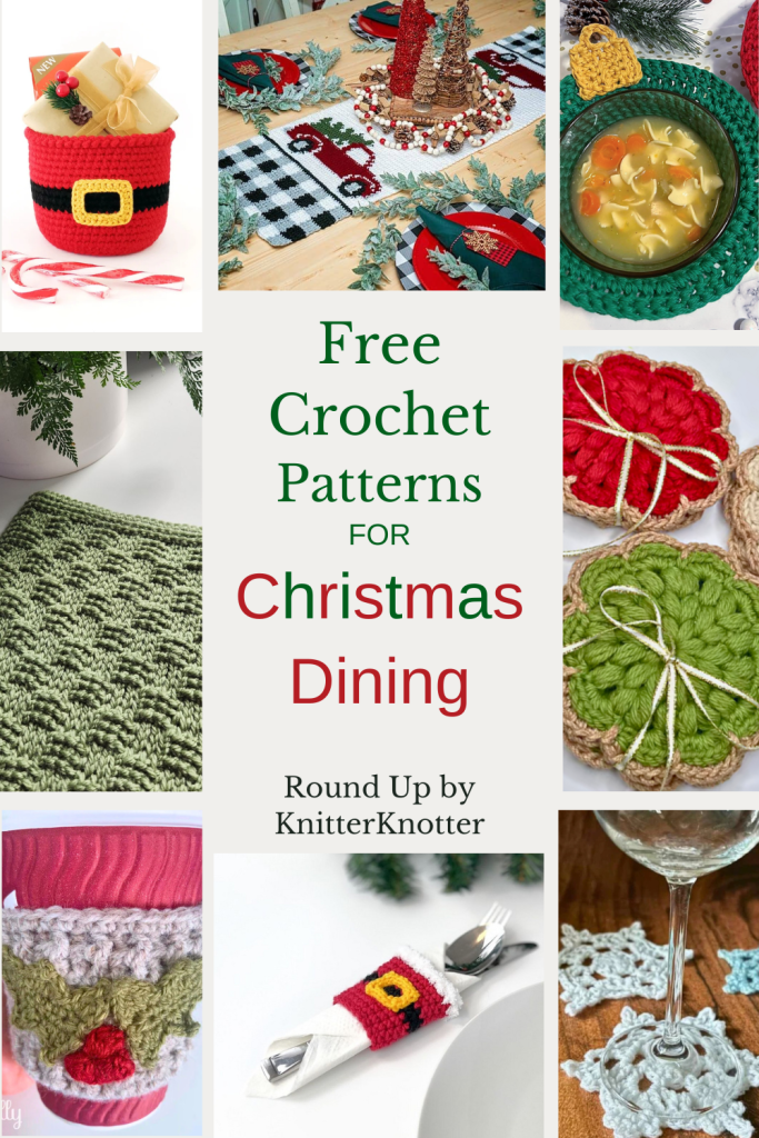 Free Christmas Crochet Patterns for Holiday Dining Table