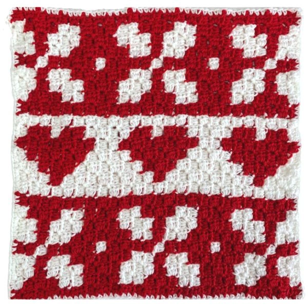 Nordic Snowfall C2C Square by Green Fox Farms DEsigns