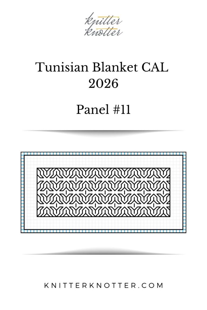 Neev Tunisian Blanket CAL of 2026 by KnitterKnotter - Panel #11 - Chart
