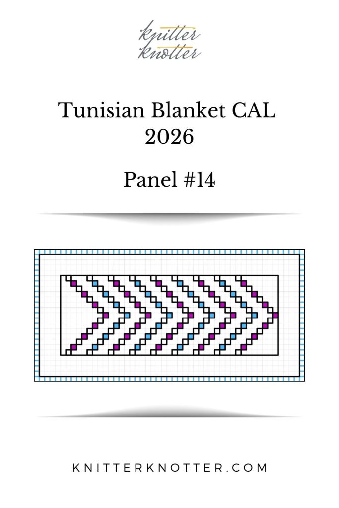 Neev Tunisian Blanket CAL of 2026 by KnitterKnotter - Panel #14 - Chart