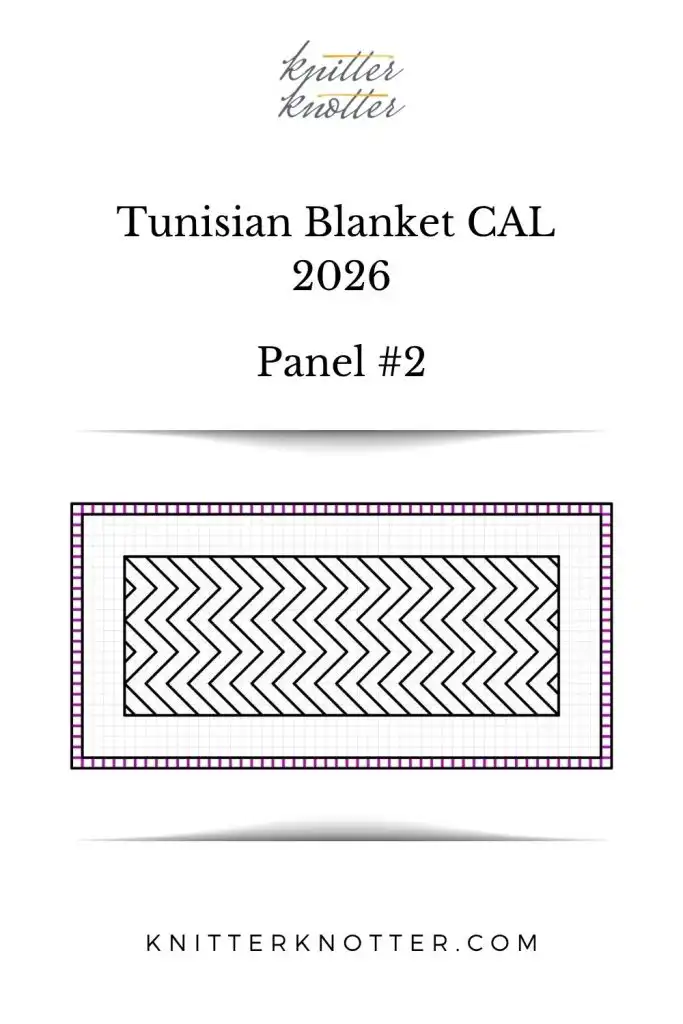 Neev Tunisian Blanket CAL of 2026 by KnitterKnotter - Panel #2 - Chart
