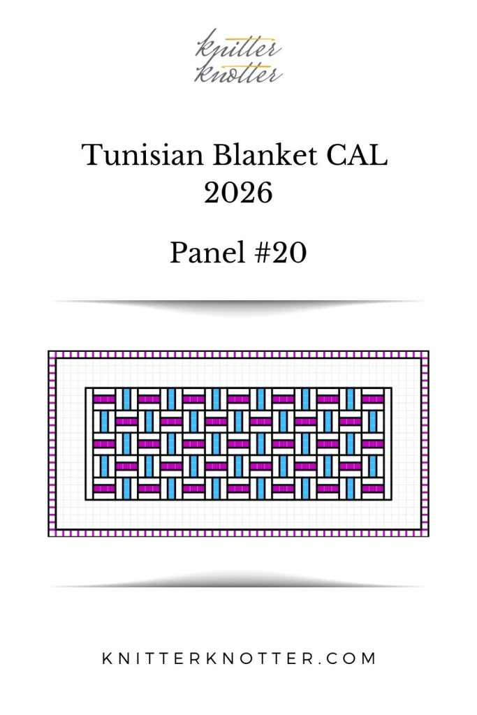Neev Tunisian Blanket CAL of 2026 by KnitterKnotter - Panel #20 - Chart