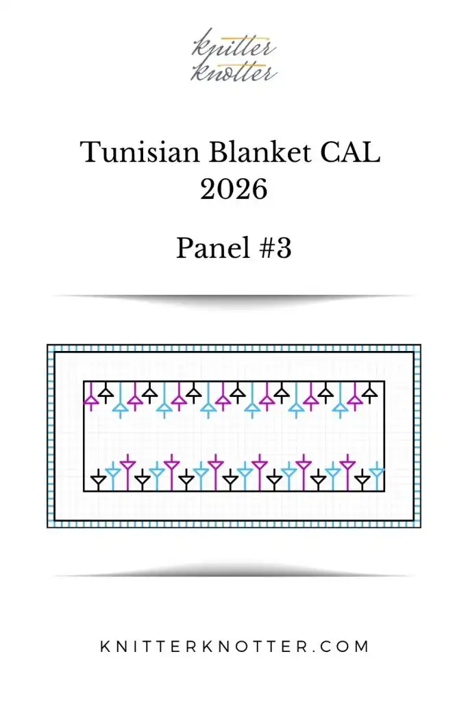Neev Tunisian Blanket CAL of 2026 by KnitterKnotter - Panel #3 - Chart