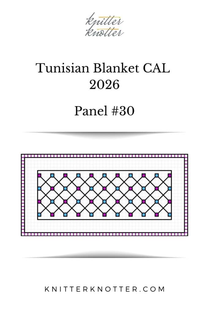 Neev Tunisian Blanket CAL of 2026 by KnitterKnotter - Panel #30 - Chart