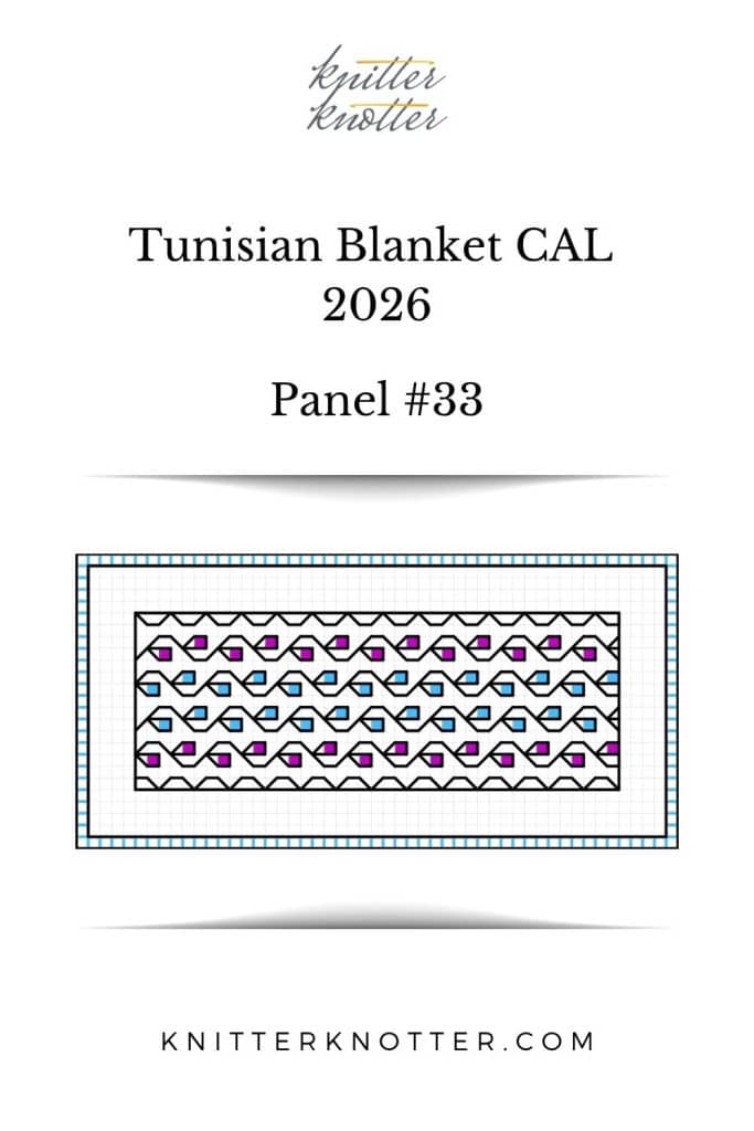 Neev Tunisian Blanket CAL of 2026 by KnitterKnotter - Panel #33 - Chart