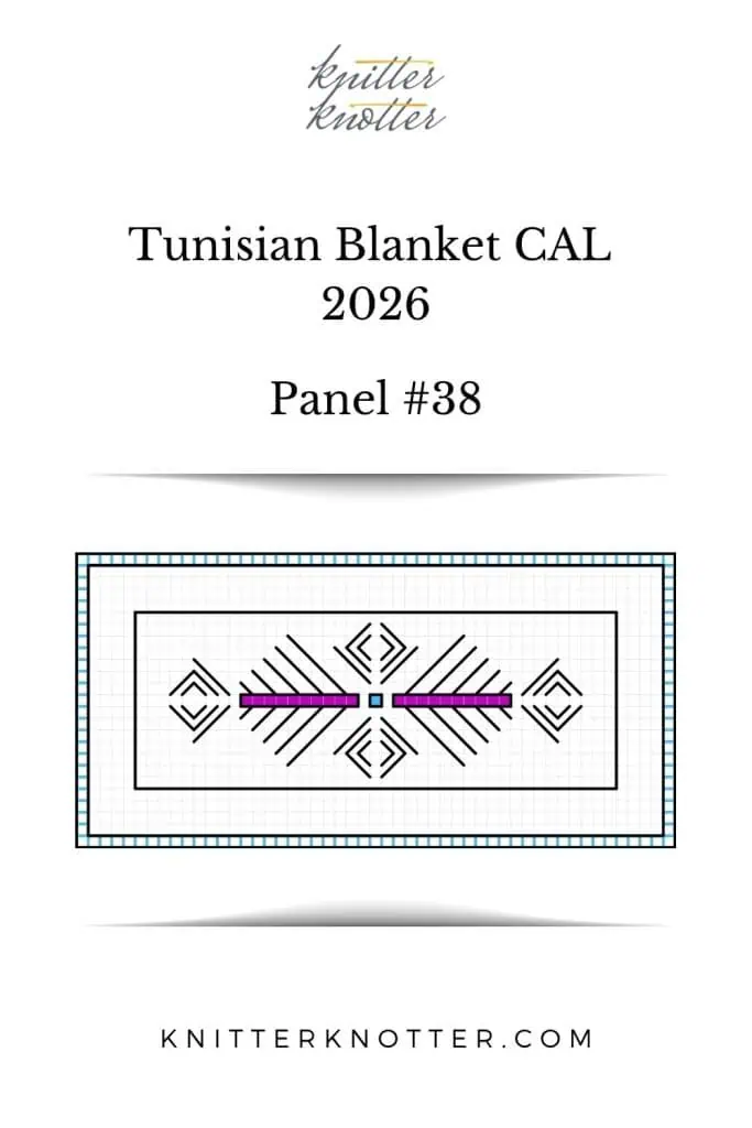 Neev Tunisian Blanket CAL of 2026 by KnitterKnotter - Panel #38 - Chart