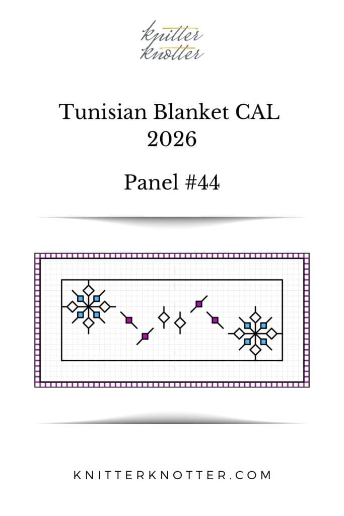 Neev Tunisian Blanket CAL of 2026 by KnitterKnotter - Panel #44 - Chart