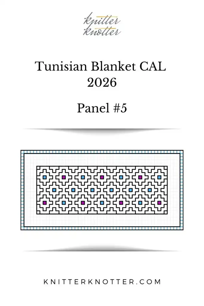 Neev Tunisian Blanket CAL of 2026 by KnitterKnotter - Panel #5 - Chart