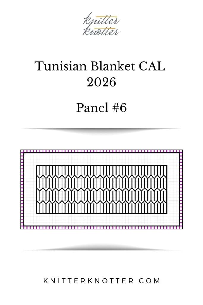 Neev Tunisian Blanket CAL of 2026 by KnitterKnotter - Panel #6 - Chart