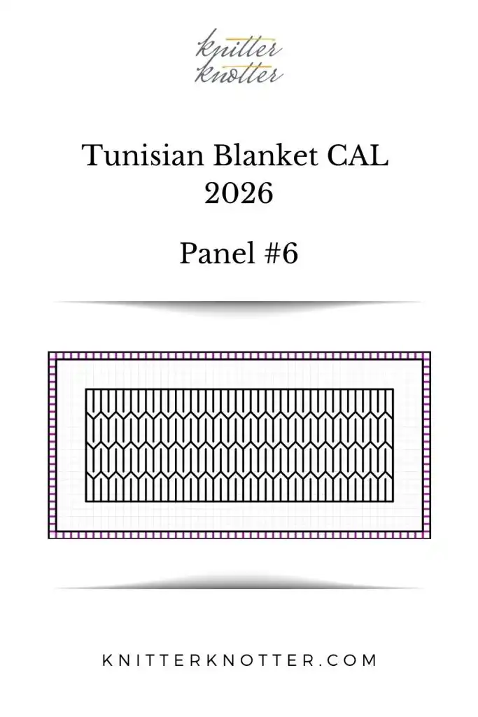 Neev Tunisian Blanket CAL of 2026 by KnitterKnotter - Panel #6 - Chart