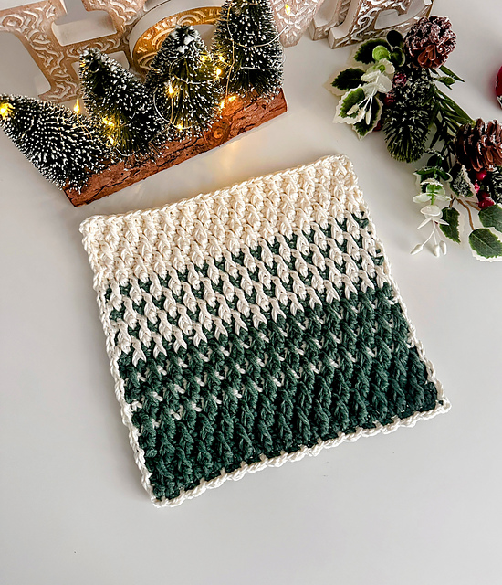 Winter Spruce Trivet Pattern by My Crochet Space 1