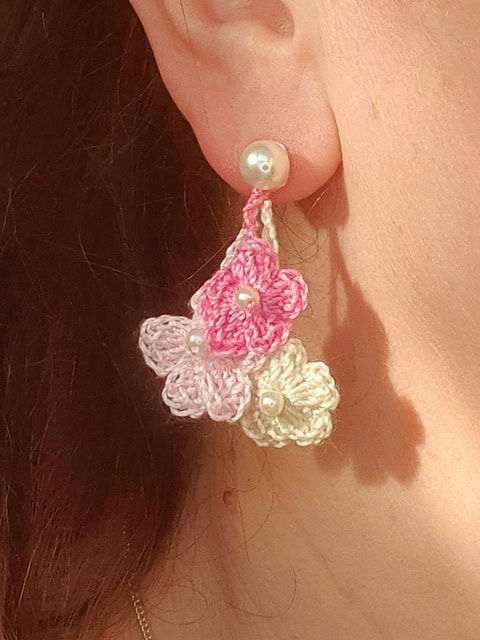 Stunning Flora Drop Earrings Crochet Pattern by Made with love and fibres
