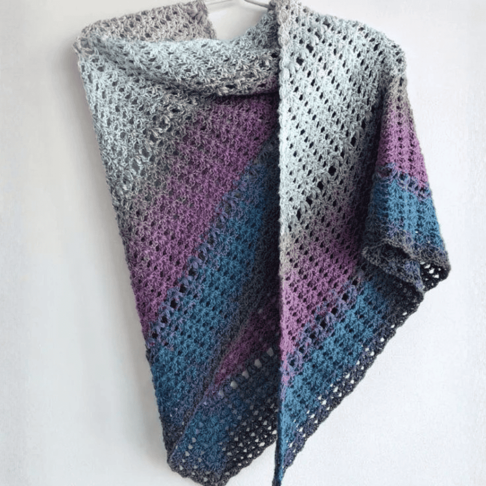 Easy Crochet Triangle Shawl by Made by Gootie