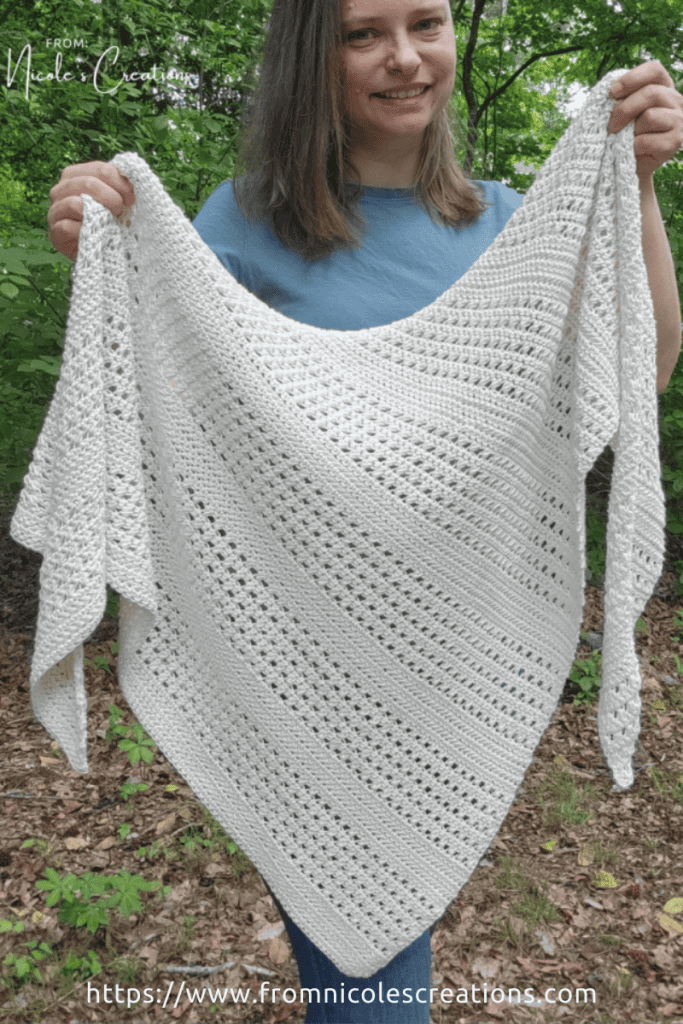 Rustic Summer Asymmetrical Shawl Pattern Free From Nicoles Creations