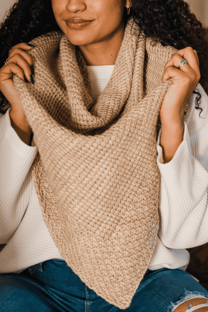 Triangle Shawl Tunisian Crochet Pattern Toni Lipsey