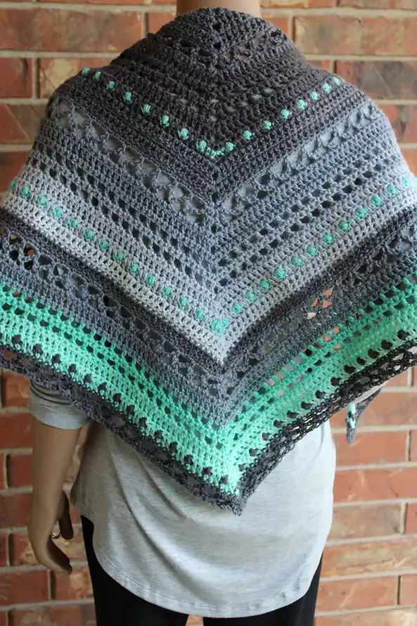 Free Shayla Shawl Triangle Scarf Crochet Pattern