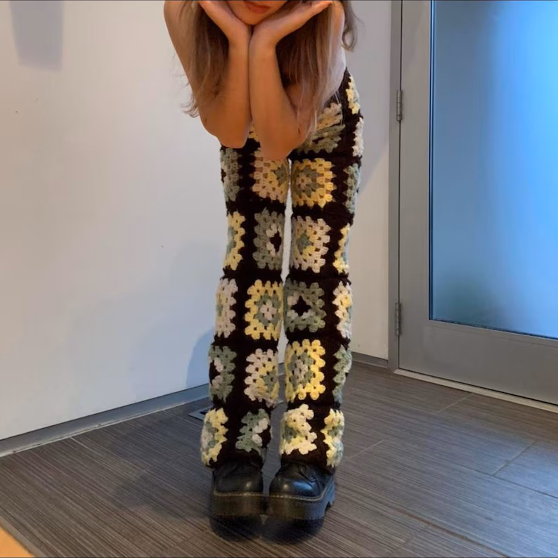 Crochet Granny Square Pants Pattern etsy
