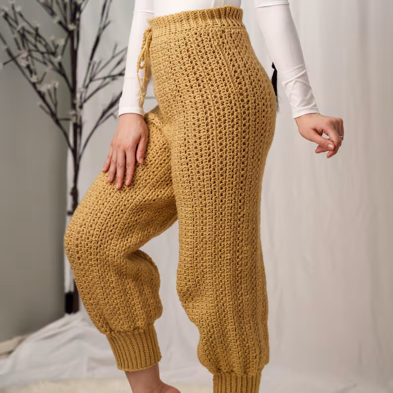High Waisted Joggers with Drawstring by TCDDIY