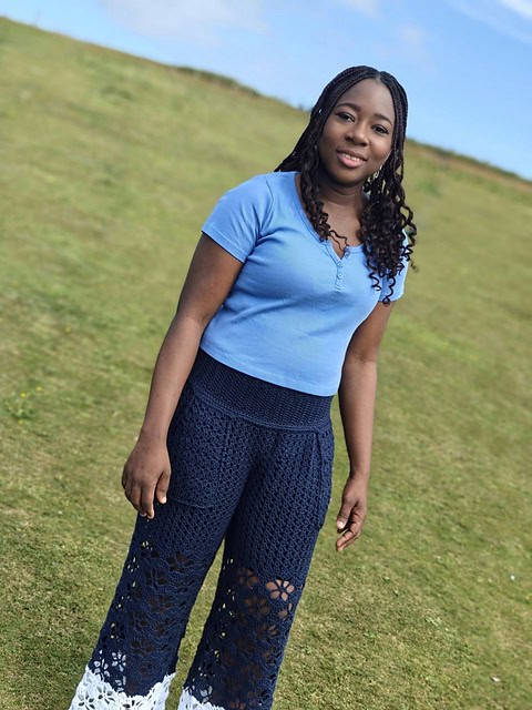 Lacy Crochet Wide Leg Pants Pattern by Fosbas Designs