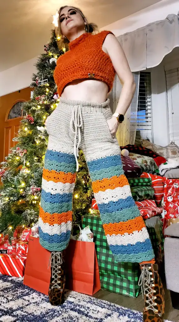 Wild Waves Crochet Pants Pattern by Inchworm Crafts Co